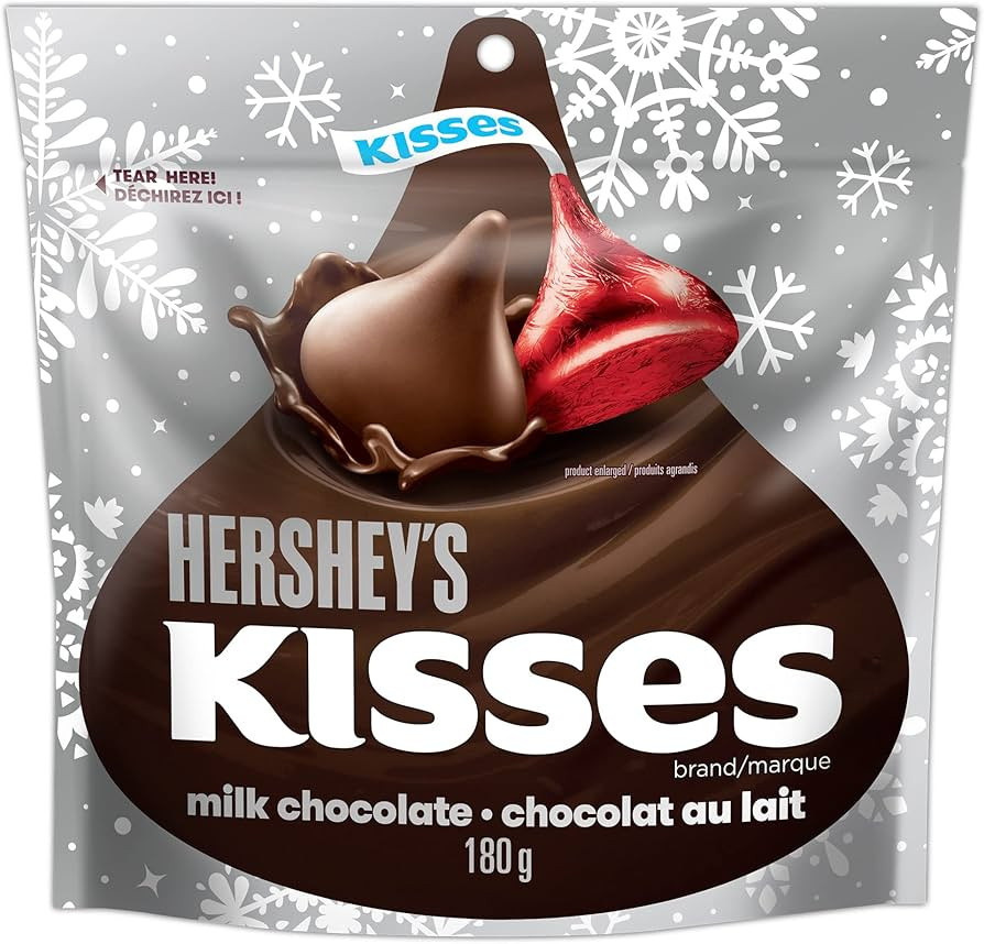 HERSHEY KISSES Milk Chocolate with Red, Green & Silver Foil - Christmas Candy Stocking Stuffers, ... | Amazon (CA)