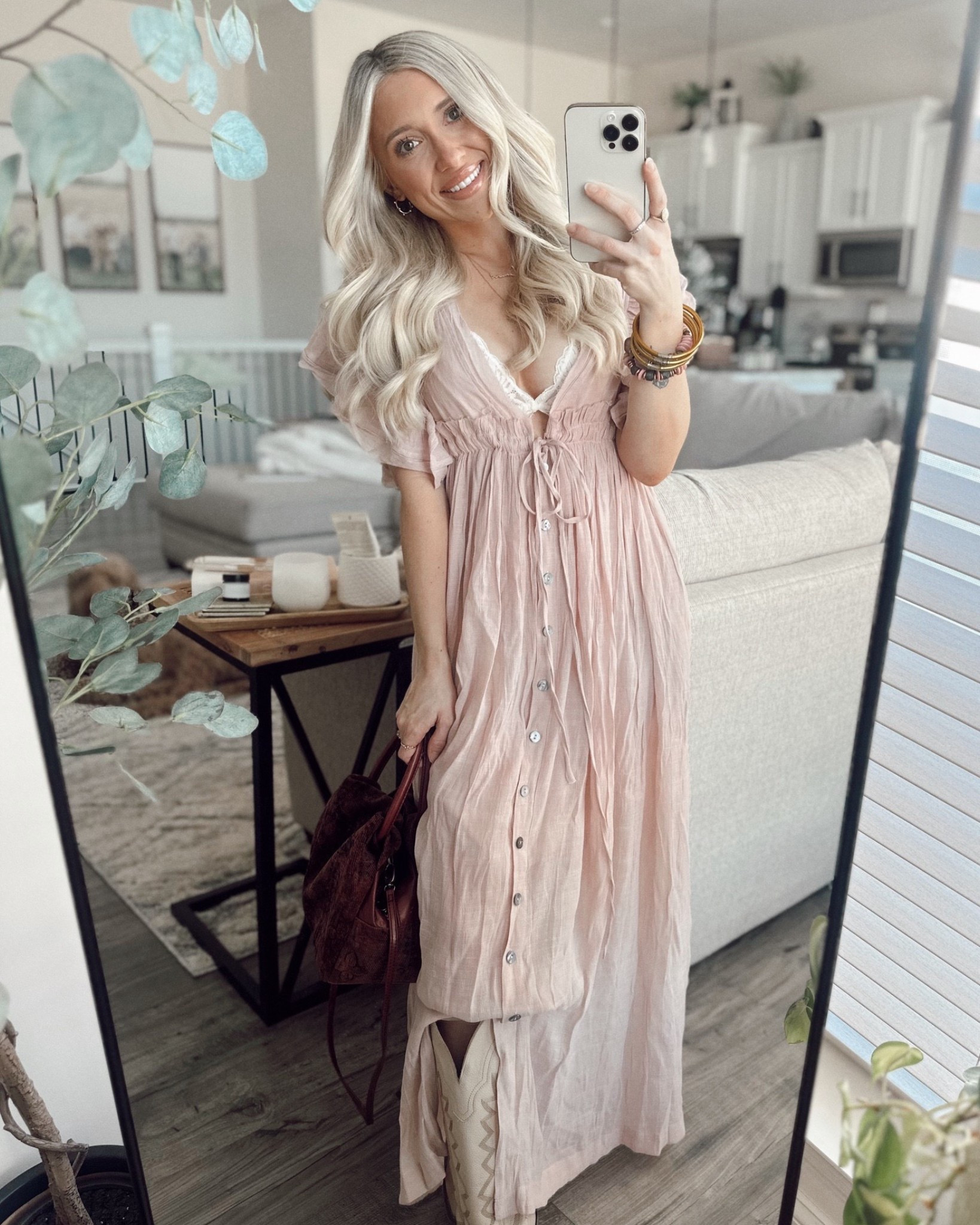 Absolutely in love with this dainty feminine ruffled maxi dress from pink blush. I am in a size small. It is so stunning, super tasteful and classy! Yet has just the slightest bit of sass with the neckline being a little bit more of a V/dip!:) I just tossed on a bralette it with mine to make it more appropriate!!

Code kerstyn25 for 25% off!:)
This would be so perfect for Valentine’s Day a baby shower that you have coming up, etc. 

Bump, friendly Maxi’s postpartum clothing, bump maxi dresses, baby shower dresses#LTKFamily 



#LTKBaby #LTKBump #LTKootd