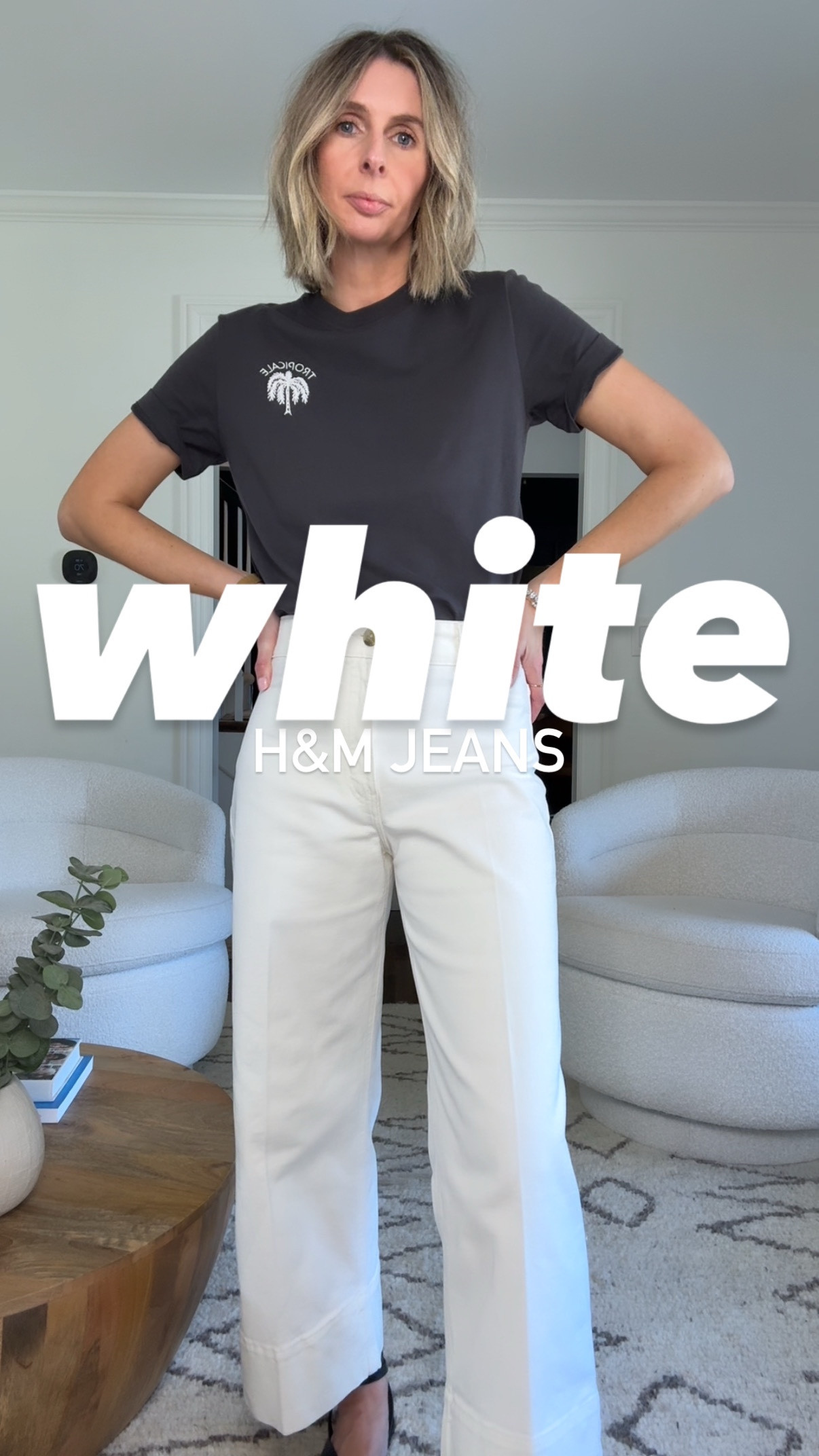 h&m jeans try on for you! highly recommend. fit. quality. price. all 👌 

wearing the size 6 jeans
white tee is large
black tee is xs

#effortlessstyle #styleover40 #whitejeans #springstyle #springbreakstyle #hmstyle 

effortless style + daily outfit inspo for over 40s. are you trying to rediscover your style, i got you. want to elevate your everyday looks, i got you. want easy, effortless style, i got you! come follow me @houseofmagpye 🫶

white jeans, h&m, spring style, everyday style, best jeans, 

#LTKOver40 #LTKFindsUnder50 #LTKSeasonal
