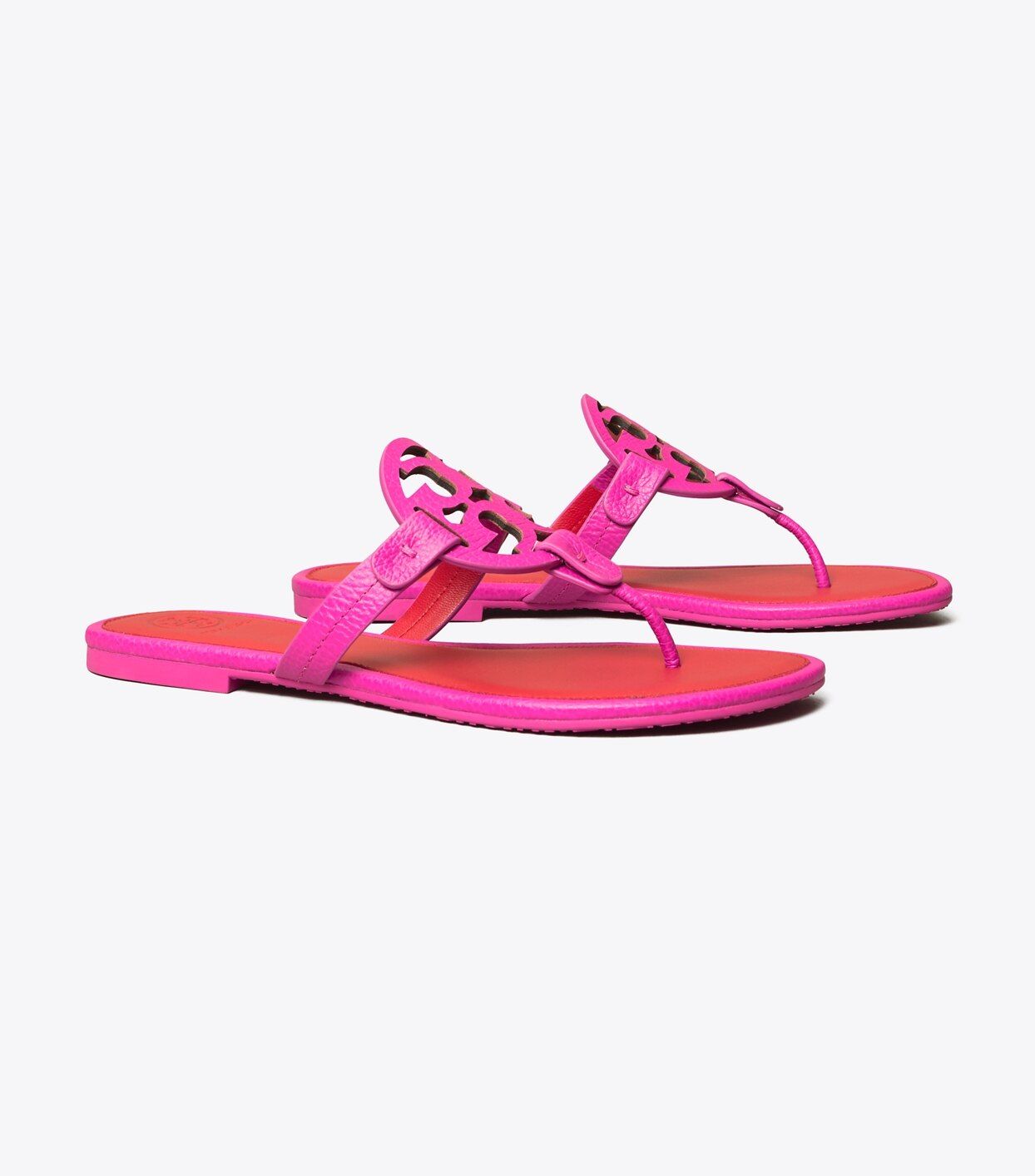 Miller Sandal, Tumbled Leather$22814colorimperial pink / brilliant redSelect Size55.566.577.588.5... | Tory Burch (US)