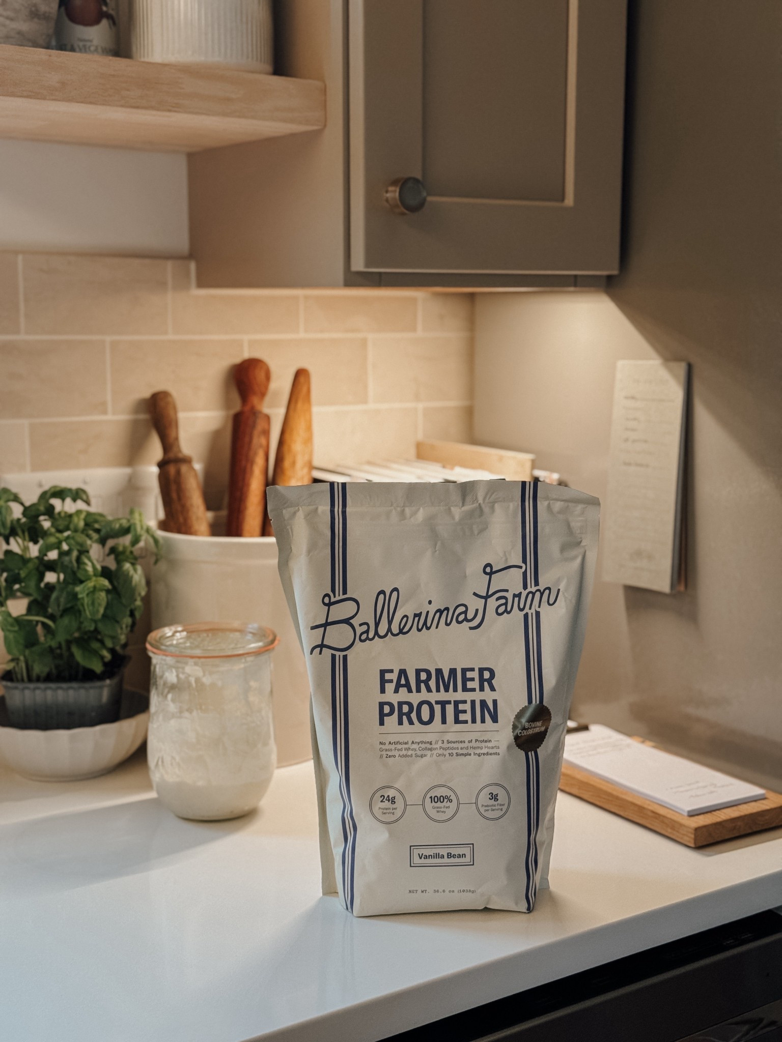 Upping my protein intake with protein powder from Ballerina Farm! 

protein powder | vanilla protein powder | grass-fed whey protein | high quality protein powder | non-chalky powder 

#LTKActive #LTKmomlife #LTKselfcare