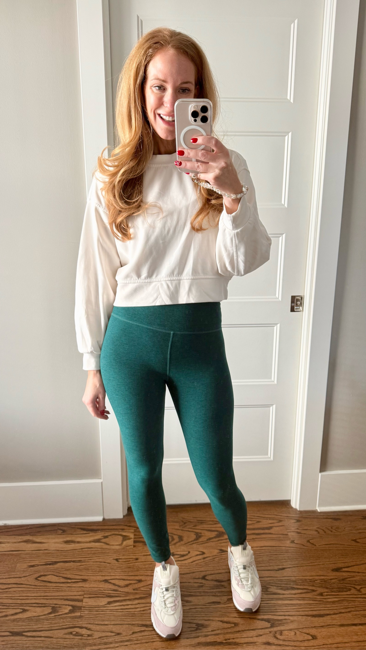Daily uniform! Soft Vuori leggings with a pretty pop of green and a Lulu look for less sweatshirt. This pullover is my favorite Amazon Osodos brand! 

#LTKSeasonal #LTKActive #LTKOver40