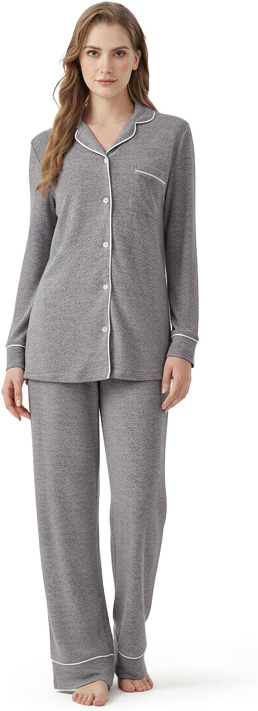 Zylioo Tall Women's Pajama Set, Soft Long Sleeve Lounge Sleepwear 2 Piece PJs for Tall Women with... | Amazon (US)