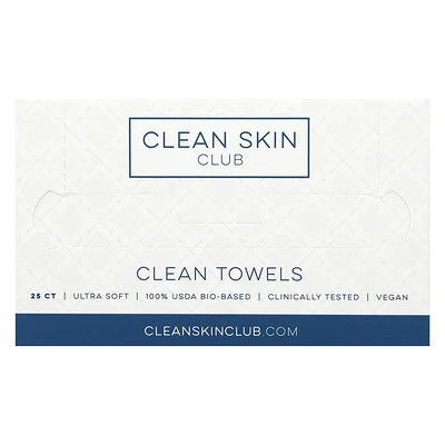 Clean Skin Club, Clean Towels, Disposable, 25 Count | iHerb