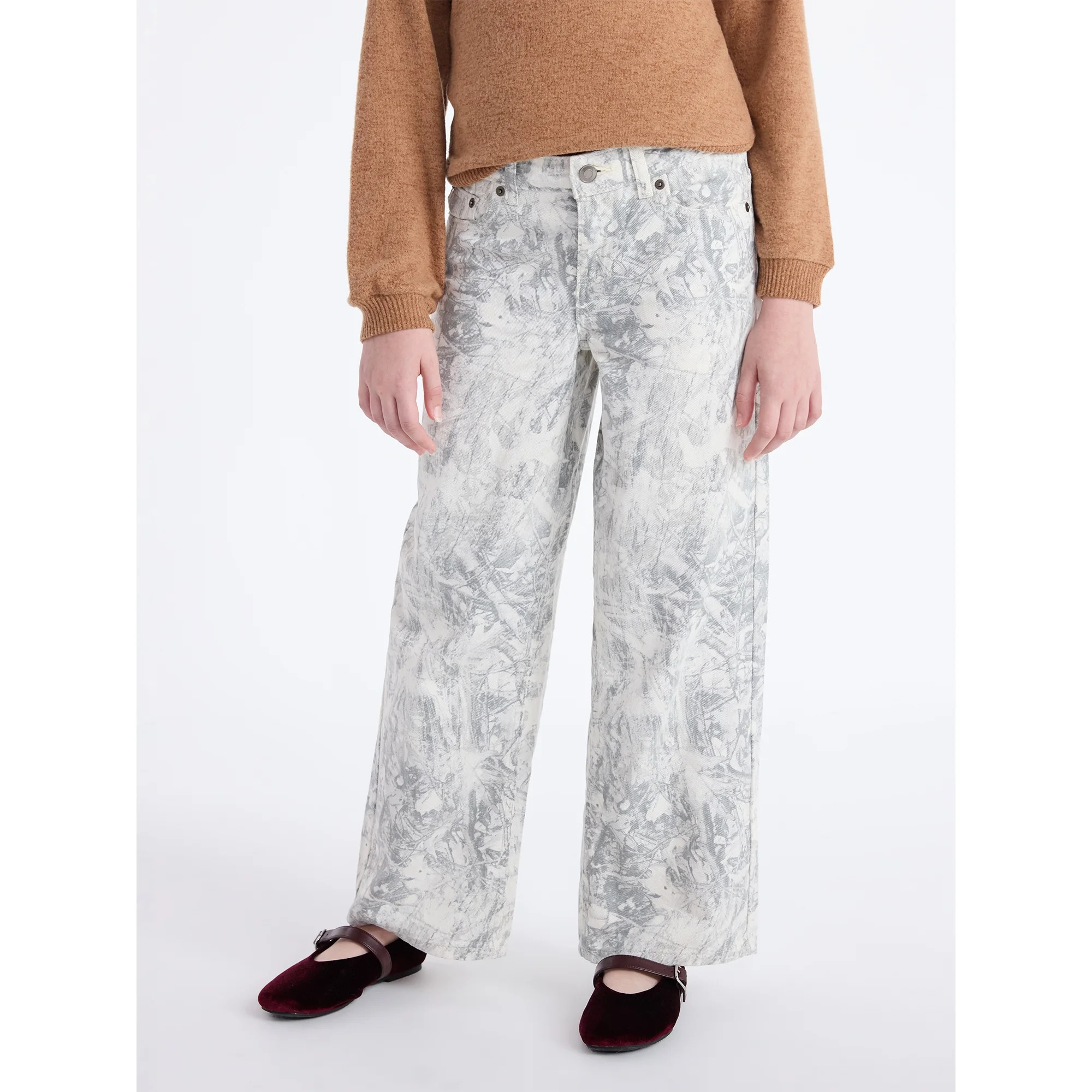 Weekend Academy Girls Baggy Straight Jeans, Sizes 5-18 | Walmart (US)