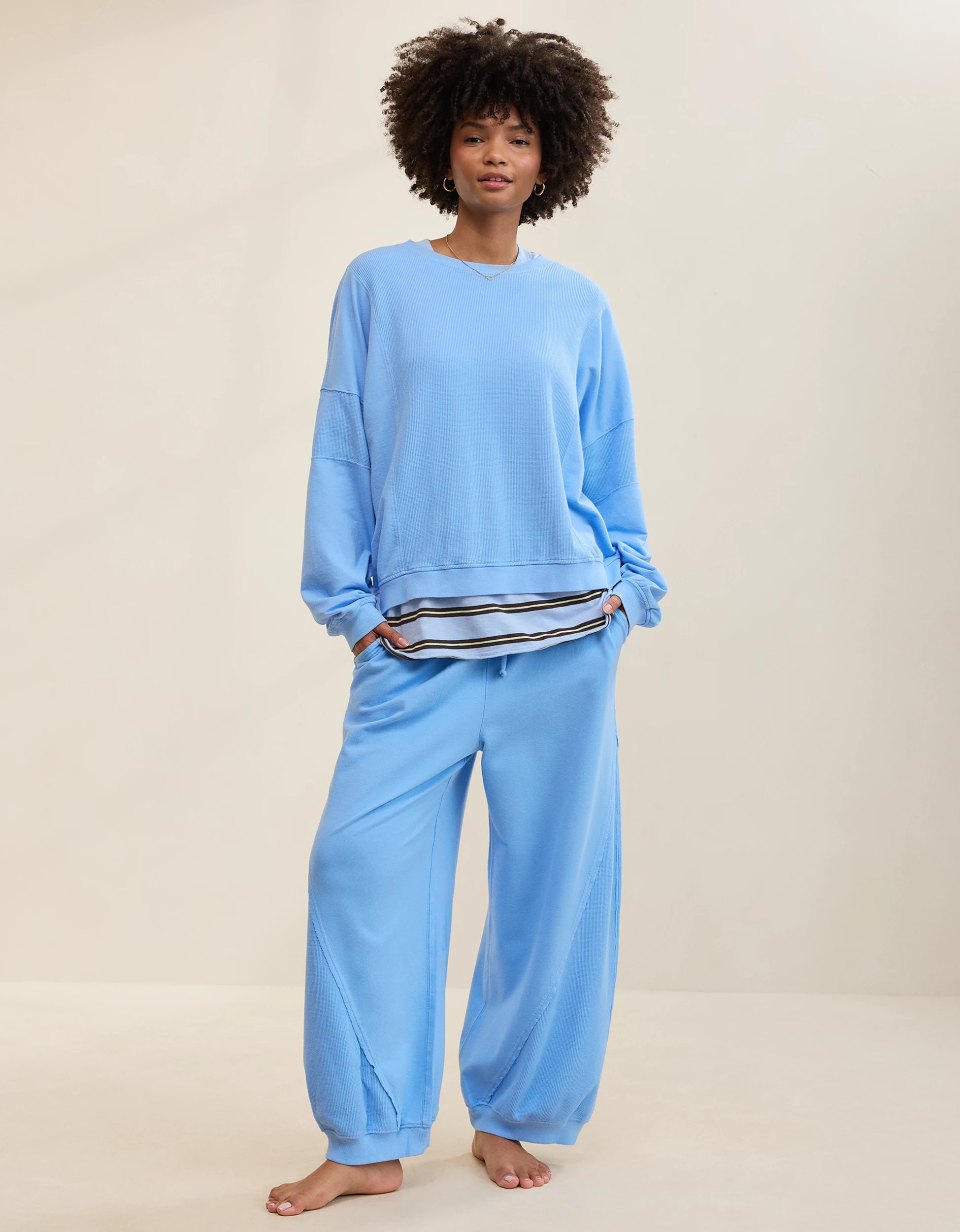 Aerie Unwind Waffle Long Sleeve T-Shirt | Aerie