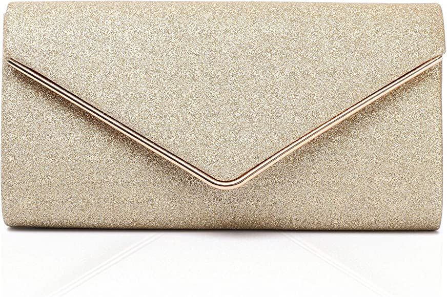 Labair Shining Envelope Clutch Purses for Women Evening Purses and Clutches For Wedding Party. | Amazon (US)