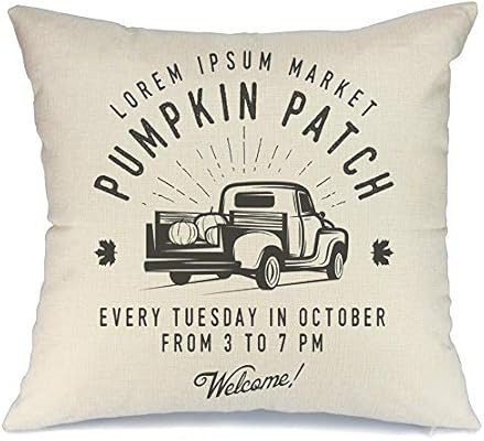 AENEY Fall White Pumpkin Throw Pillow Cover 18 x 18 for Couch Helloween Decorations Farmhouse Hom... | Amazon (US)
