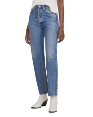 90's Pinch Waist High Rise Straight Leg Jeans in Navigate | Bloomingdale's (US)