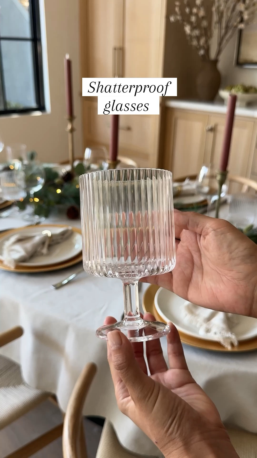 These acrylic shatterproof fluted glasses from RE/FINE are so pretty! They look so realistic, and are BPA free! 🙌🏼 They would be perfect for the upcoming holidays since you’re likely going to have more people around the dining table. You can entertain stress-free, knowing they won’t break. Love finding products that are not only beautiful but functional! 

#wayfair @Wayfair #wayfairpartner

Acrylic fluted glasses, every day, glasses, tumblers, gold charger, white plates, shatterproof plates, black dining table, wishbone, chairs, wine, glasses gold, napkin rings, silverware chandelier

#LTKHome #LTKFindsUnder100 #LTKSaleAlert
