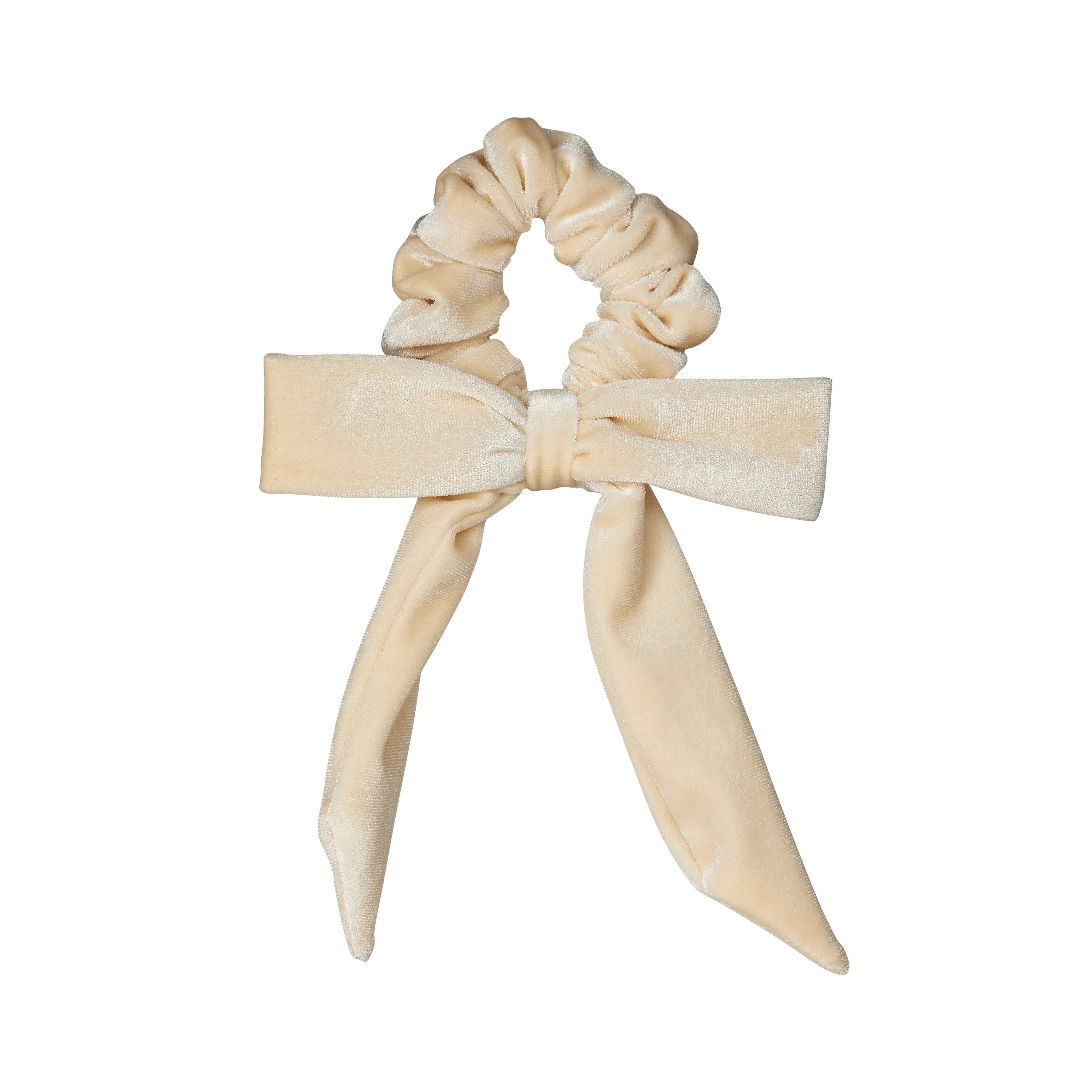 Hairitage Velvet Hair Bow Scrunchie Ivory, 1 PC - Walmart.com | Walmart (US)