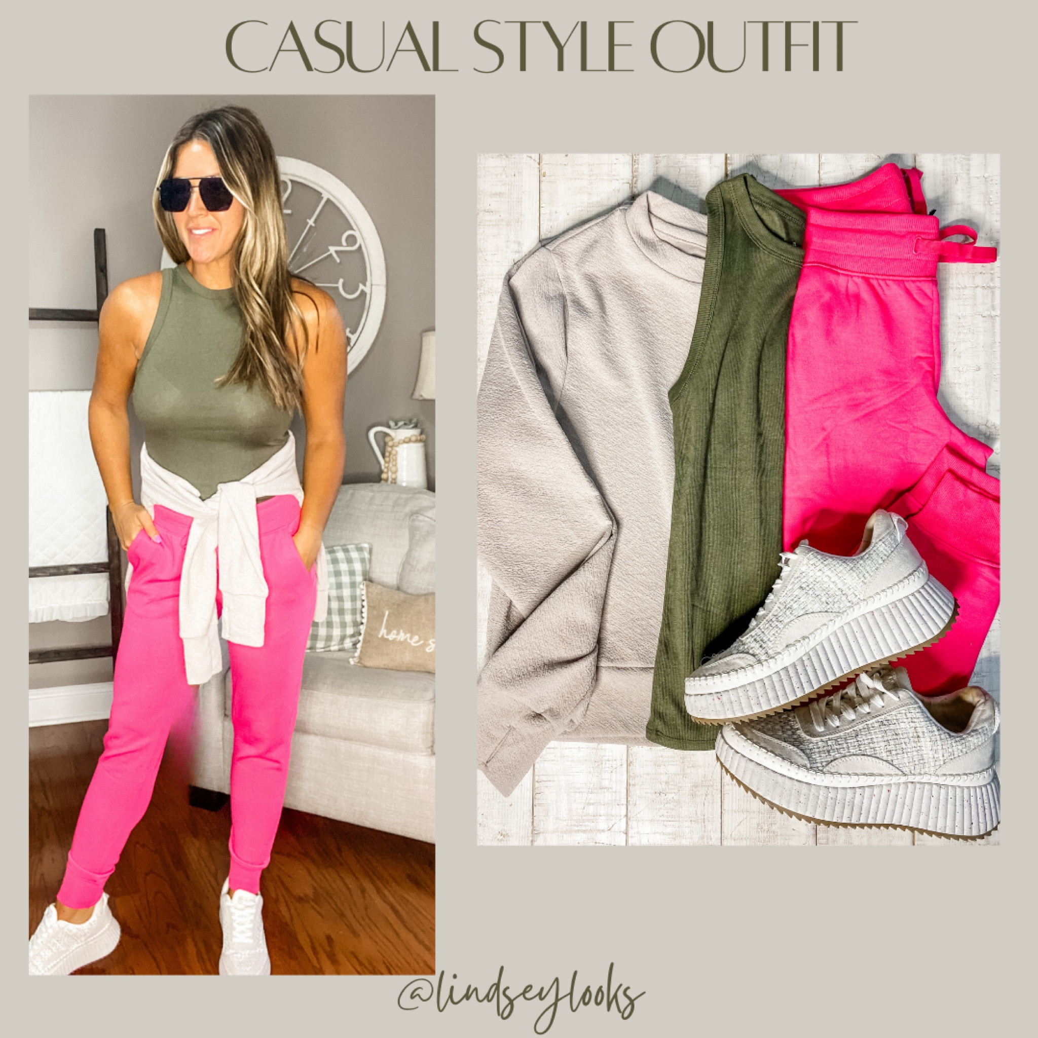 From crisp morning drop offs to warmed up afternoons this outfit is perfect. 
Joggers : sized down to an XS 
Sweatshirt: sized up to a Medium
Tank: small TTS

#LTKstyletip #LTKSeasonal #LTKshoecrush