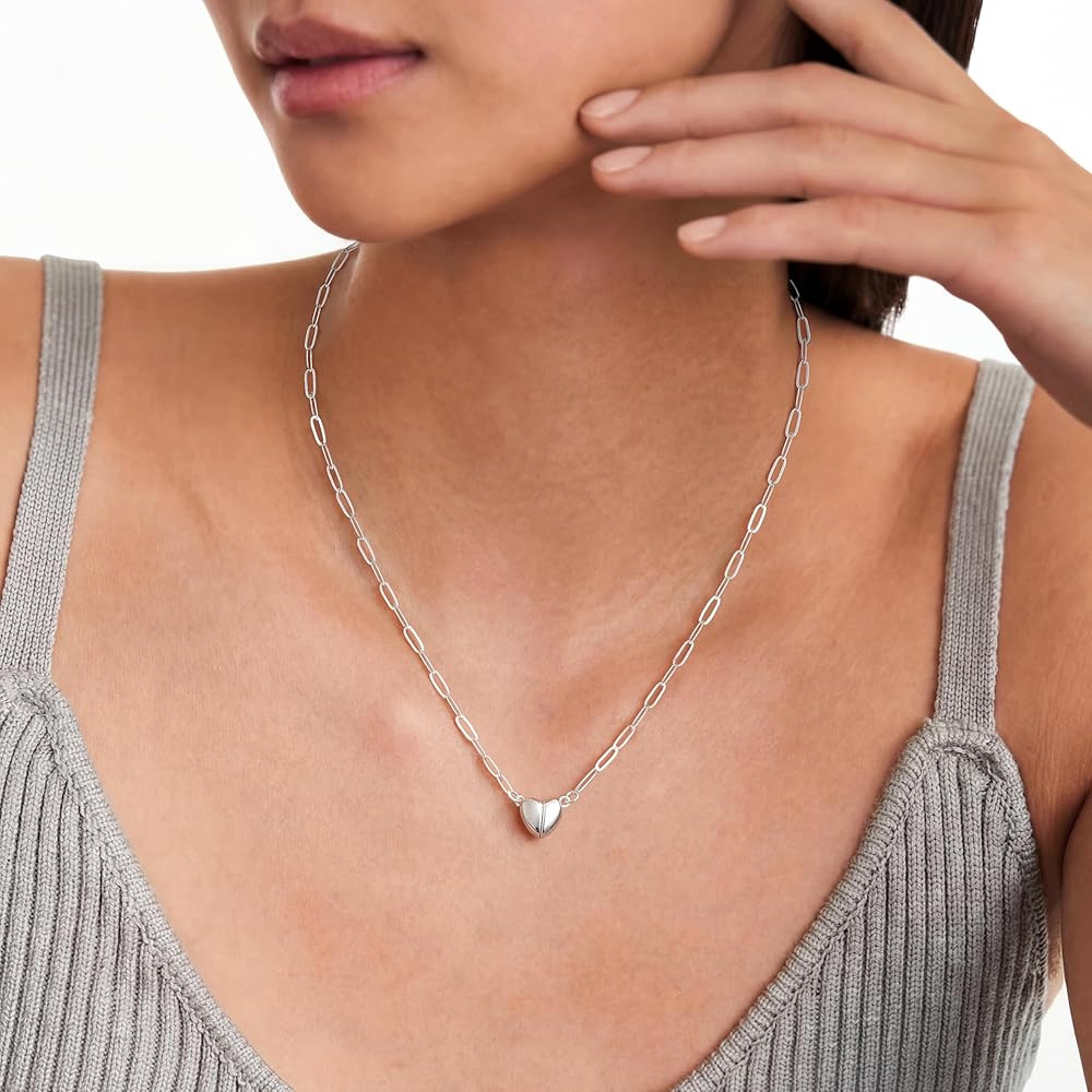 Tewiky Cute Heart Necklace Tiny 14k Gold Heart Pendant Choker Necklaces Small Gold Love Open Hear... | Amazon (US)