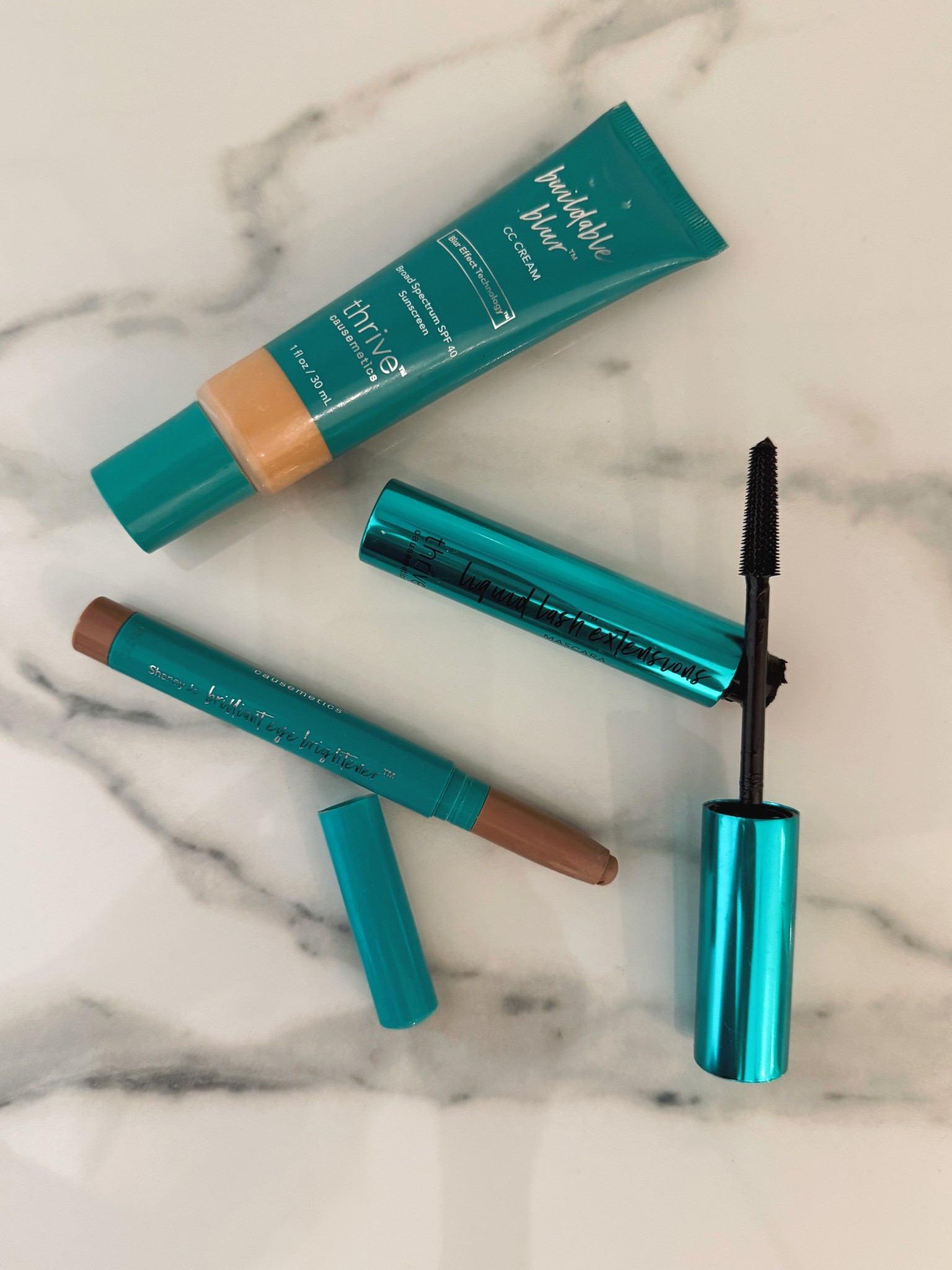 A few things from Thrive Causmetics that I’ve been using lately. Everything is vegan, clean beauty and cruelty-free.

*if you’ve been here a while you prob went thru my post-COVID eye drama / skin flare-ups 🙄 and these 3 products don’t irritate my skin. 

I started w their Liquid Lash Extensions mascara in black which both lengthens and adds volume and doesn’t irritate my eyes. Then I tried and got hooked on the Brilliant Eye Brightener  shadow stick. My shade is from their matte collection (they also have a shimmer collection) I’m not an everyday eye shadow girlie but this one is noticeable when I am wearing it, but not overly noticeable. It also doesn’t irritate my eyelids. Last is my newest purchase, their Buildable Blur cc cream which I bought to help color correct my skin tone. I used the find my shade quiz on their site to find the right shade and it did a good job finding a shade that blends w my skin tone while evening it out. 

Click thru to see all color options and  take their find my shade quiz.

#LTKFindsUnder50 #LTKBeauty #LTKselfcare