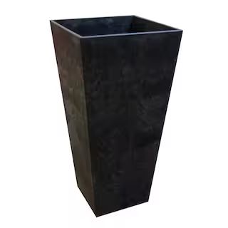 14 in. x 27.5 in. Slate Rubber Self Watering Planter | The Home Depot