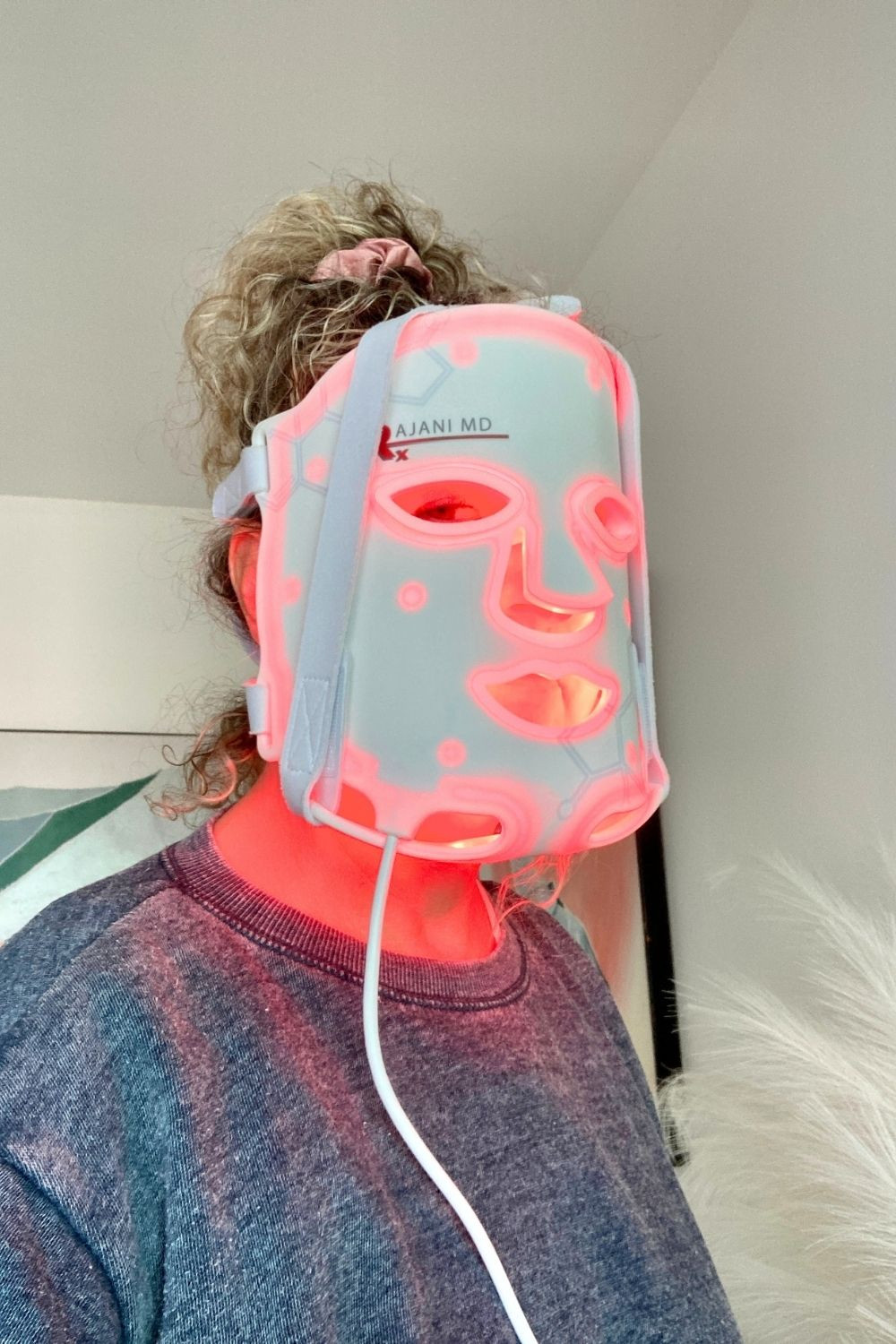 I've been using red light masks for about 4 years. My first one was from OmniLux and I loved it. When it would no longer hold a charge, I switched to a new one that includes a piece for under the chin. Since I'm dealing with jowls at my age, I'm happy to have the extra red light help for that area. Red light masks are easy to use. I wear it about 4 days a weeks for 10 minutes each time. I can work on my computer while I'm wearing it so it doesn't cut into my busy schedule. And I feel it does make a difference to my skin. #redlightmask #omnilux #omniluxled 

 #LTKmorningroutine #LTKselfcare #LTKOver40