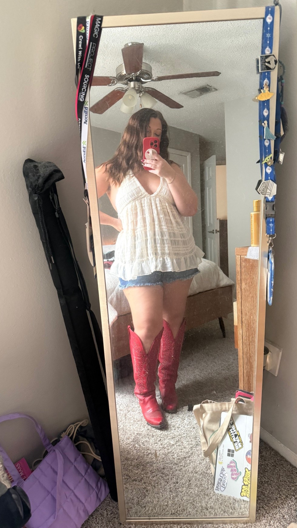 Florida fair fit! Wearing a size large in the top. 

#LTKdayinmylife #LTKootd #LTKMidsize