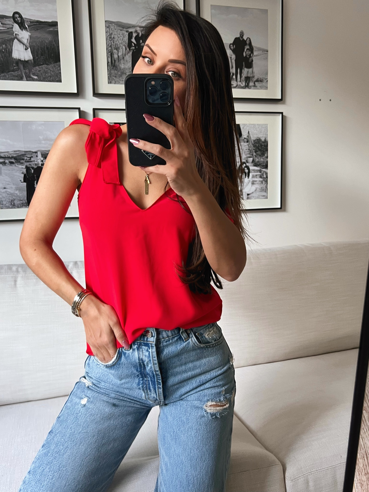 Valentines mood on this fun date night top and these jeans on repeat 

#LTKstyletip #LTKSeasonal