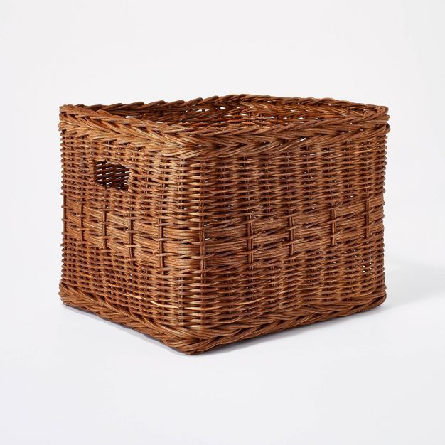 Rattan Cube Basket - Threshold™ designed with Studio McGee | Target