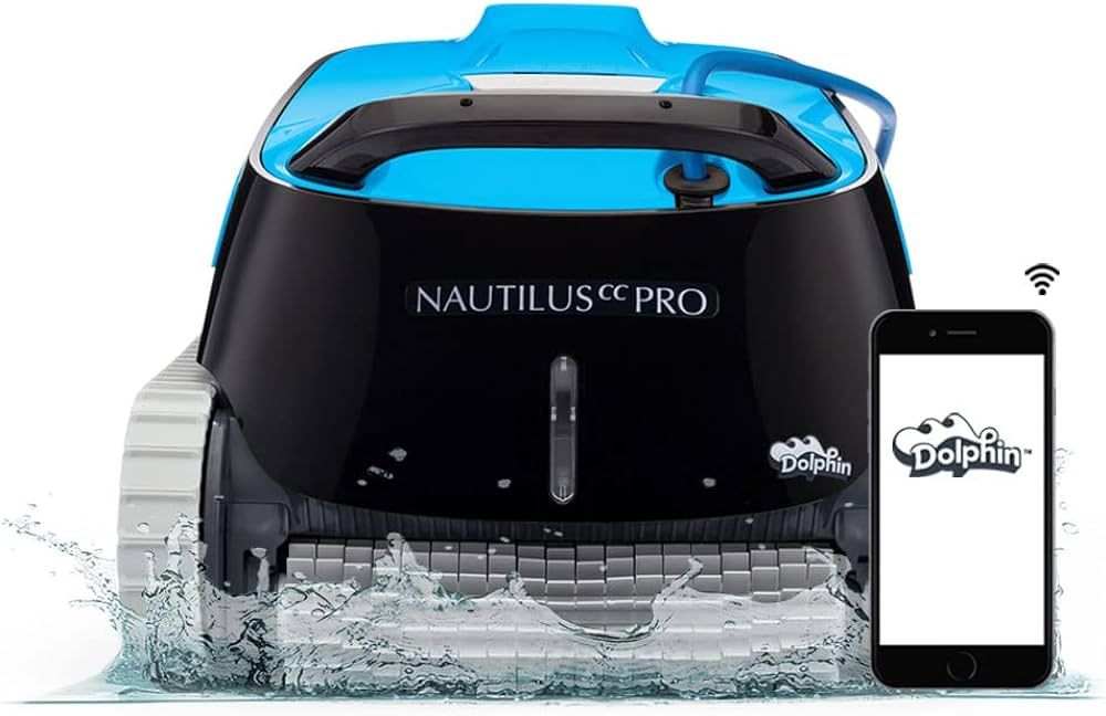 Dolphin Nautilus CC Pro Wi-Fi Robotic Pool Vacuum Cleaner up to 50 FT - Waterline Scrubber Brush | Amazon (US)