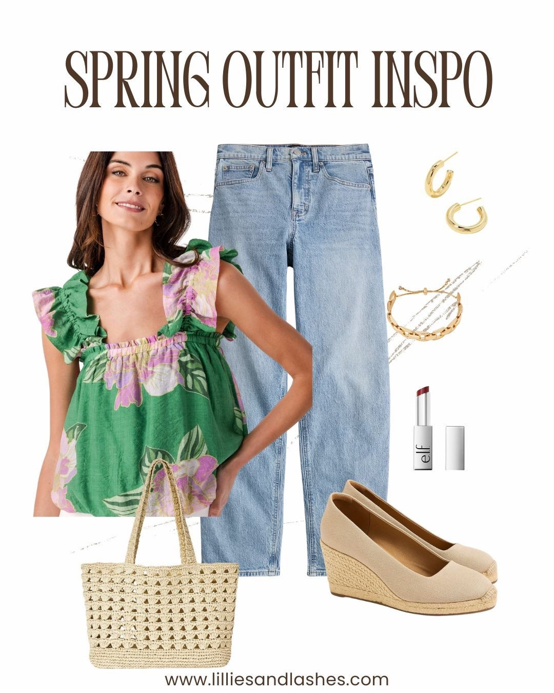 Floral top paired with wide leg jeans and espadrilles!

Spring outfit idea, Easter outfit, church outfit

#LTKWorkwear