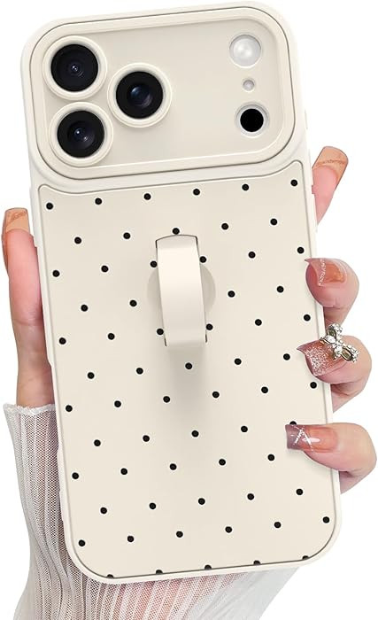 KANGHAR Compatible with iPhone 17 Pro Max Case 2025, Silicone Spot Cute Pattern, Wristband Kickst... | Amazon (US)