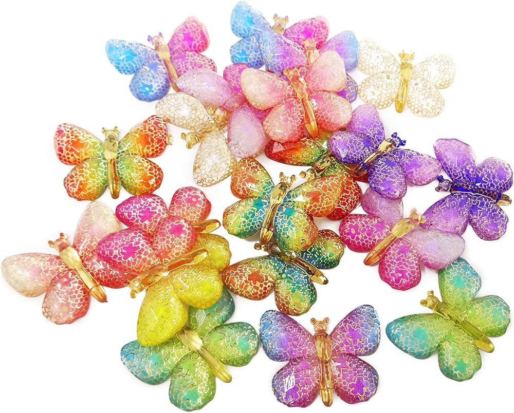 Honbay 20PCS Slime Charms Flatback Resin Charms Cute Butterfly Embellishments for Scrapbooking, H... | Amazon (US)