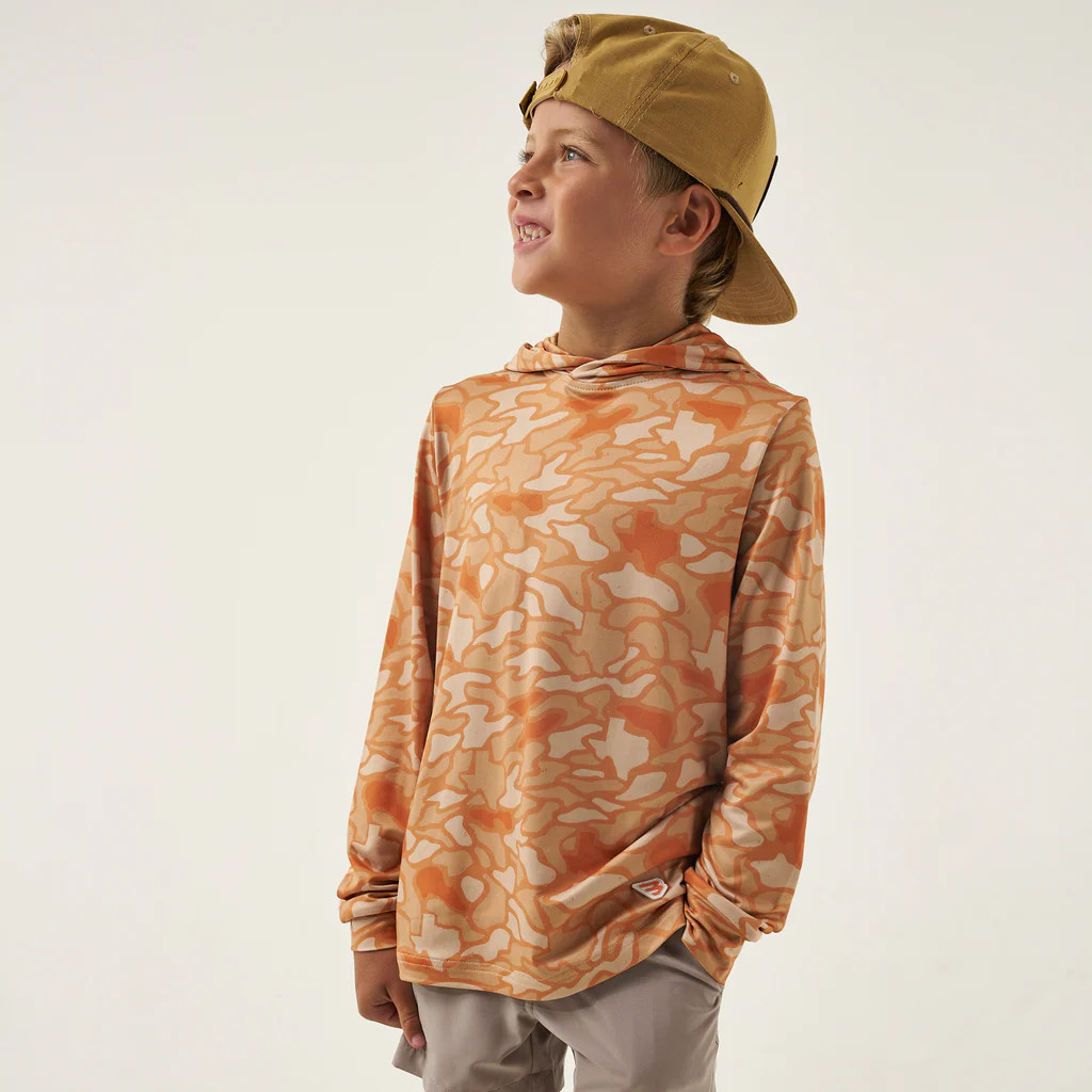 Youth Performance Hoodie - Orange Texas Camo | BURLEBO