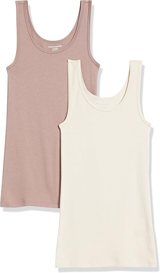 Amazon Essentials Women's Slim-Fit Tank, Pack of 2 | Amazon (US)