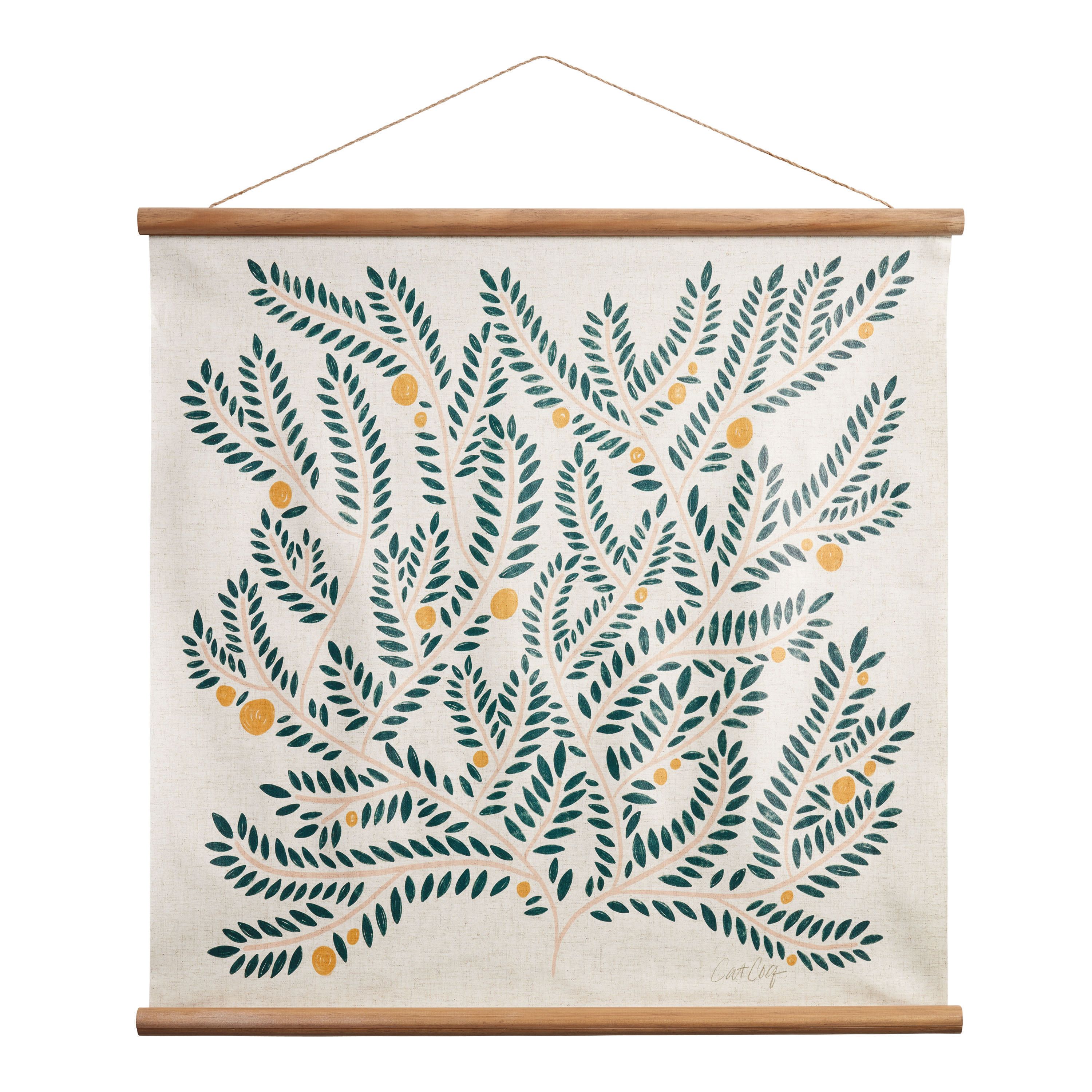 Abstract Tree of Life Linen Scroll Wall Hanging | World Market