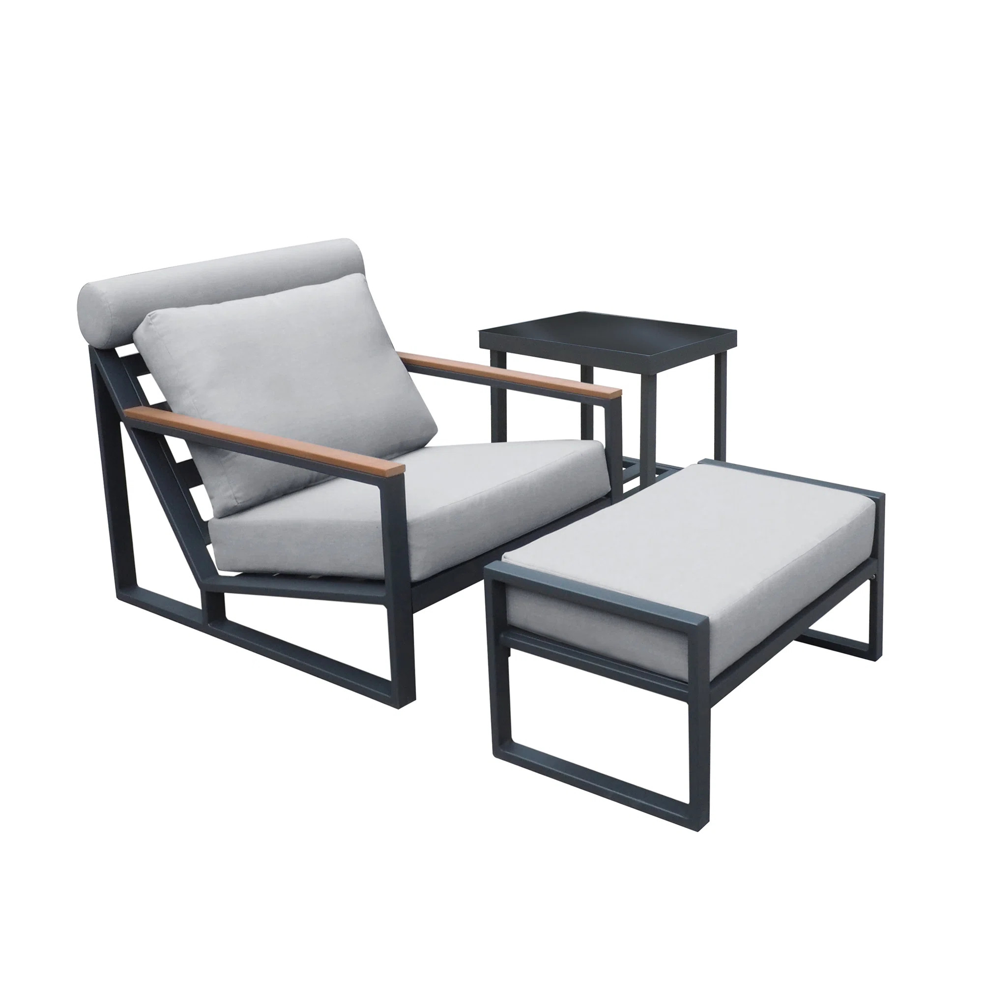 Brigitte Recliner Patio Chair with Cushions and Ottoman | Wayfair North America
