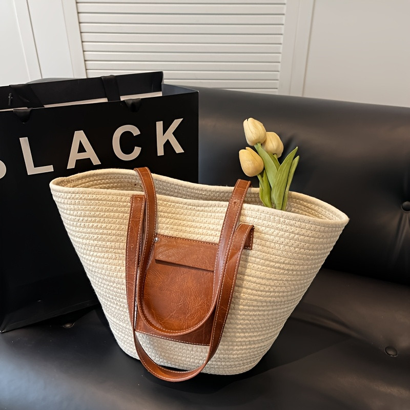 pure   bucket handbag spliced   vacation - Temu Canada | Temu Affiliate Program