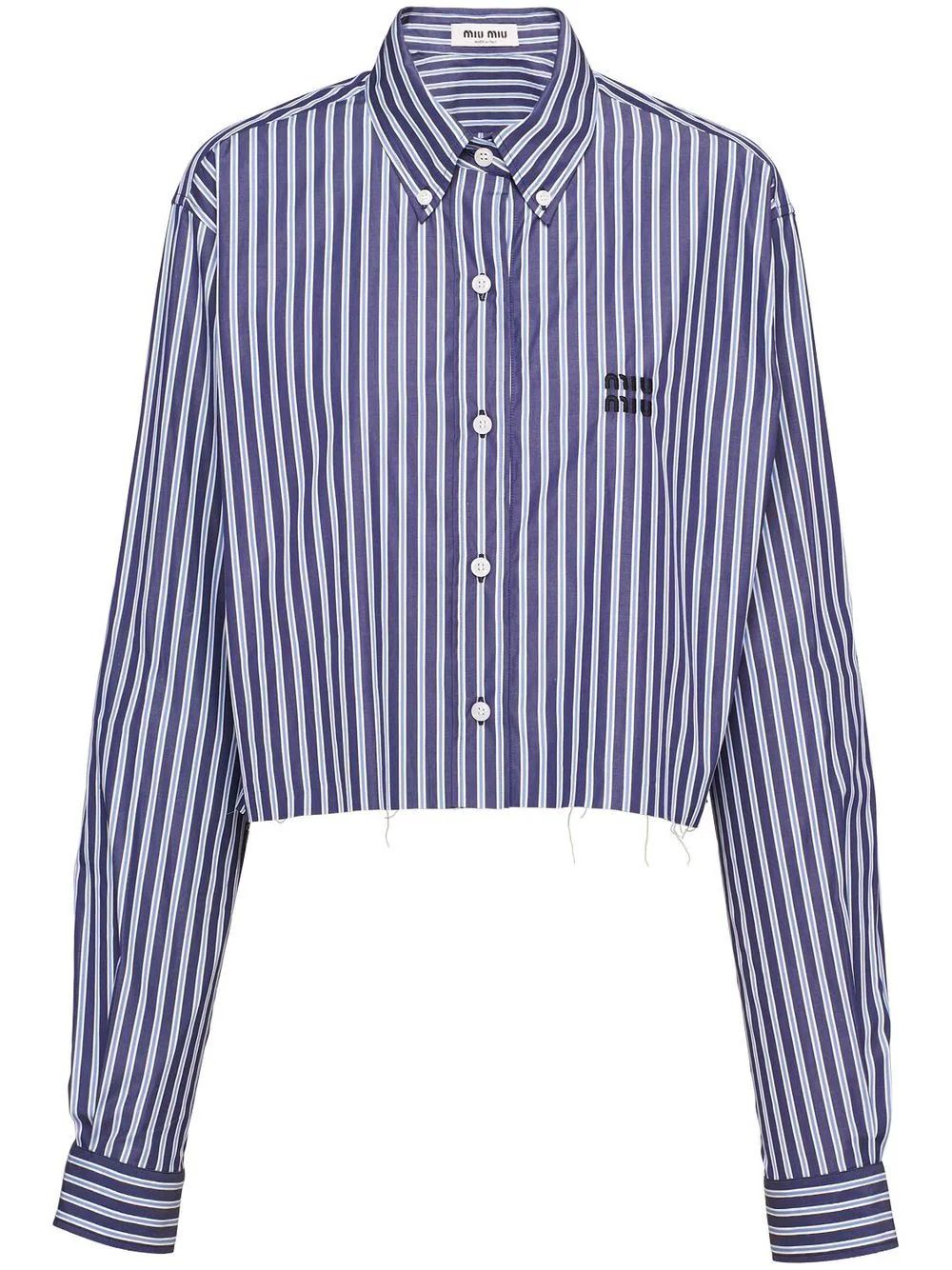 striped poplin shirt | Farfetch Global