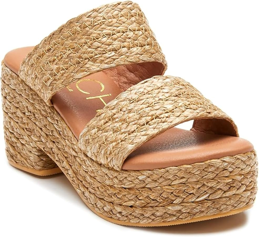 BEACH by Matisse Womens Gem Platform Block Casual Sandals Casual High Heel 3" & Up - Off White | Amazon (US)