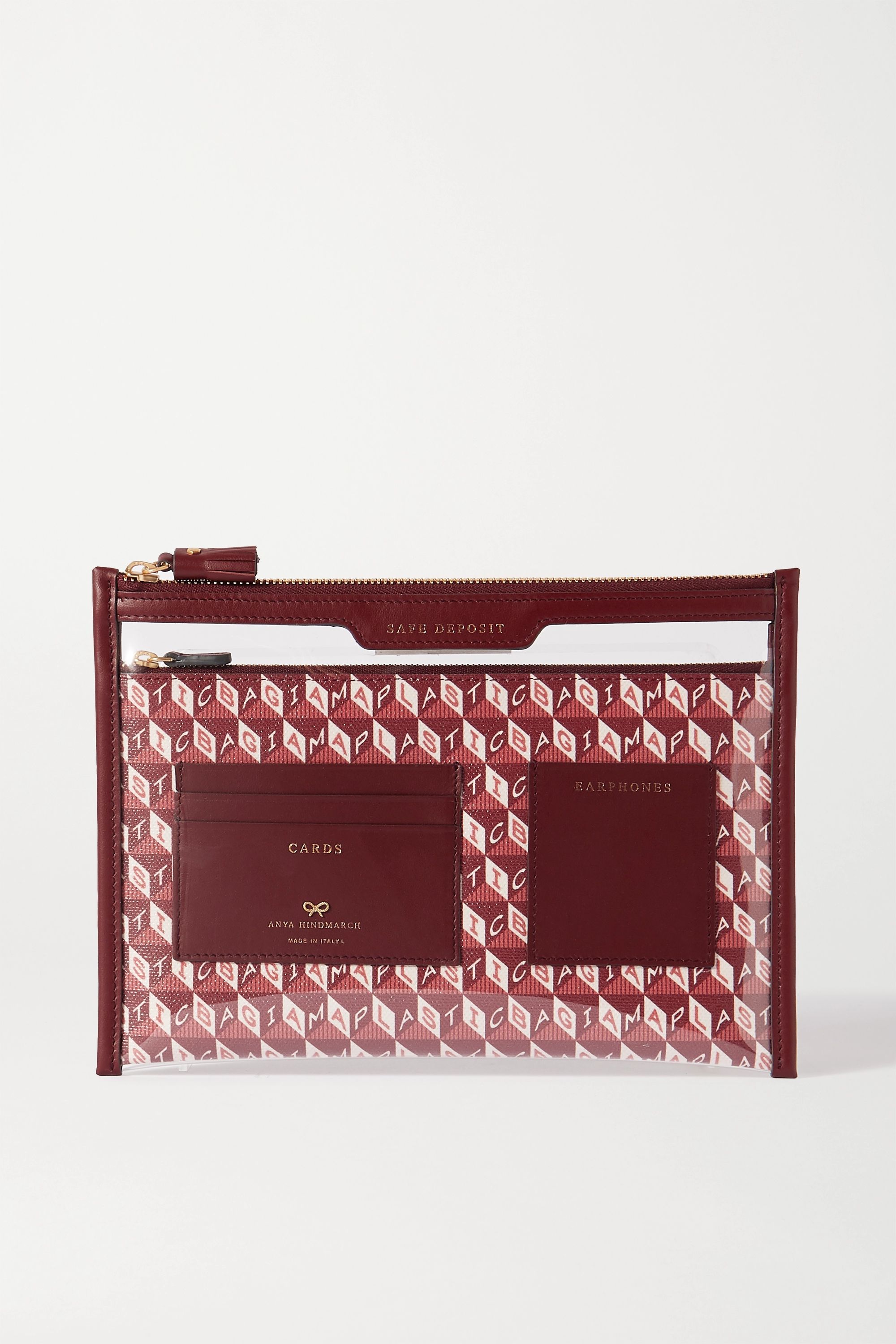 Safe Deposit leather-trimmed printed coated-canvas and PVC pouch | NET-A-PORTER (US)