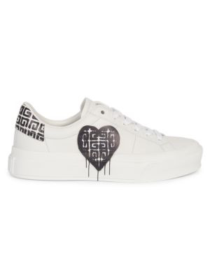 City Sport Graffiti Logo Leather Sneakers | Saks Fifth Avenue OFF 5TH