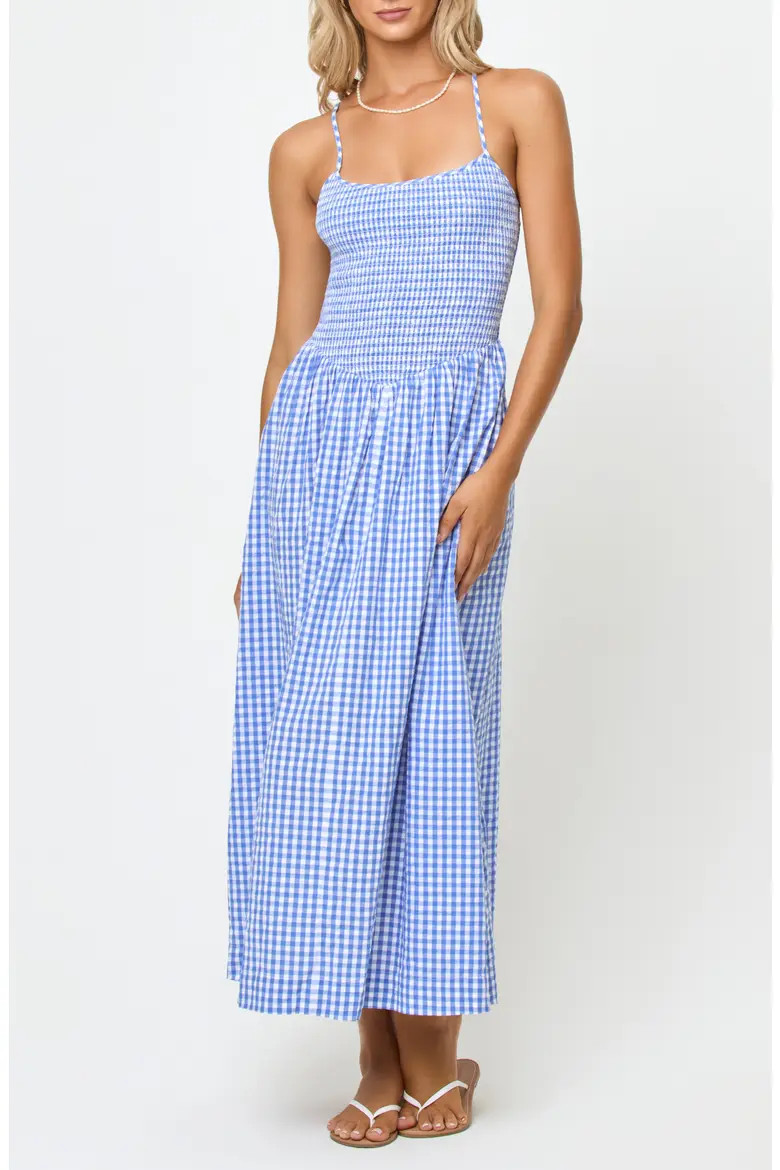 Misha Smocked Bodice Cover-Up Cotton Maxi Dress (Women) | Nordstrom | Nordstrom