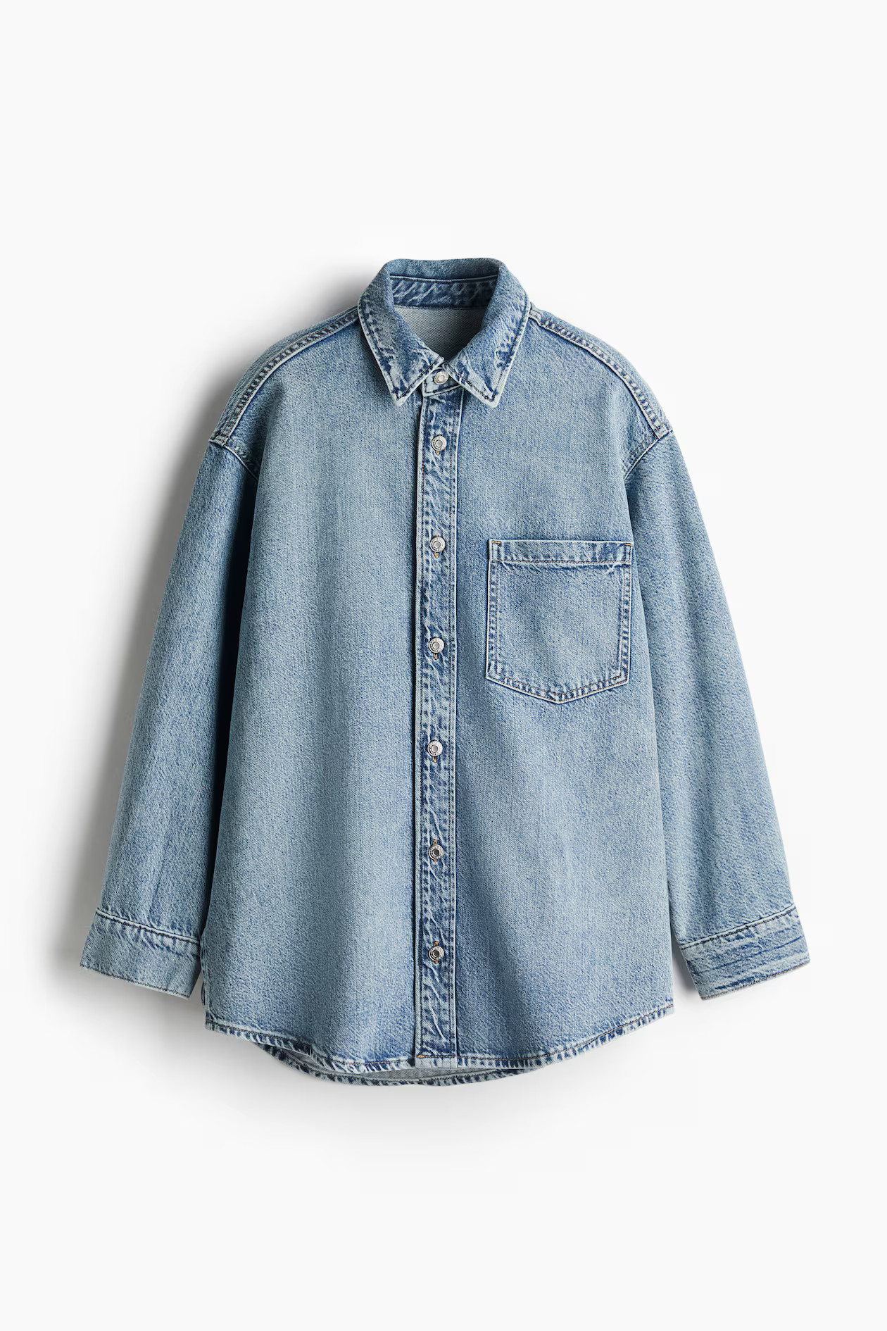 Feather Soft Oversized Denim Shirt | H&M (US + CA)