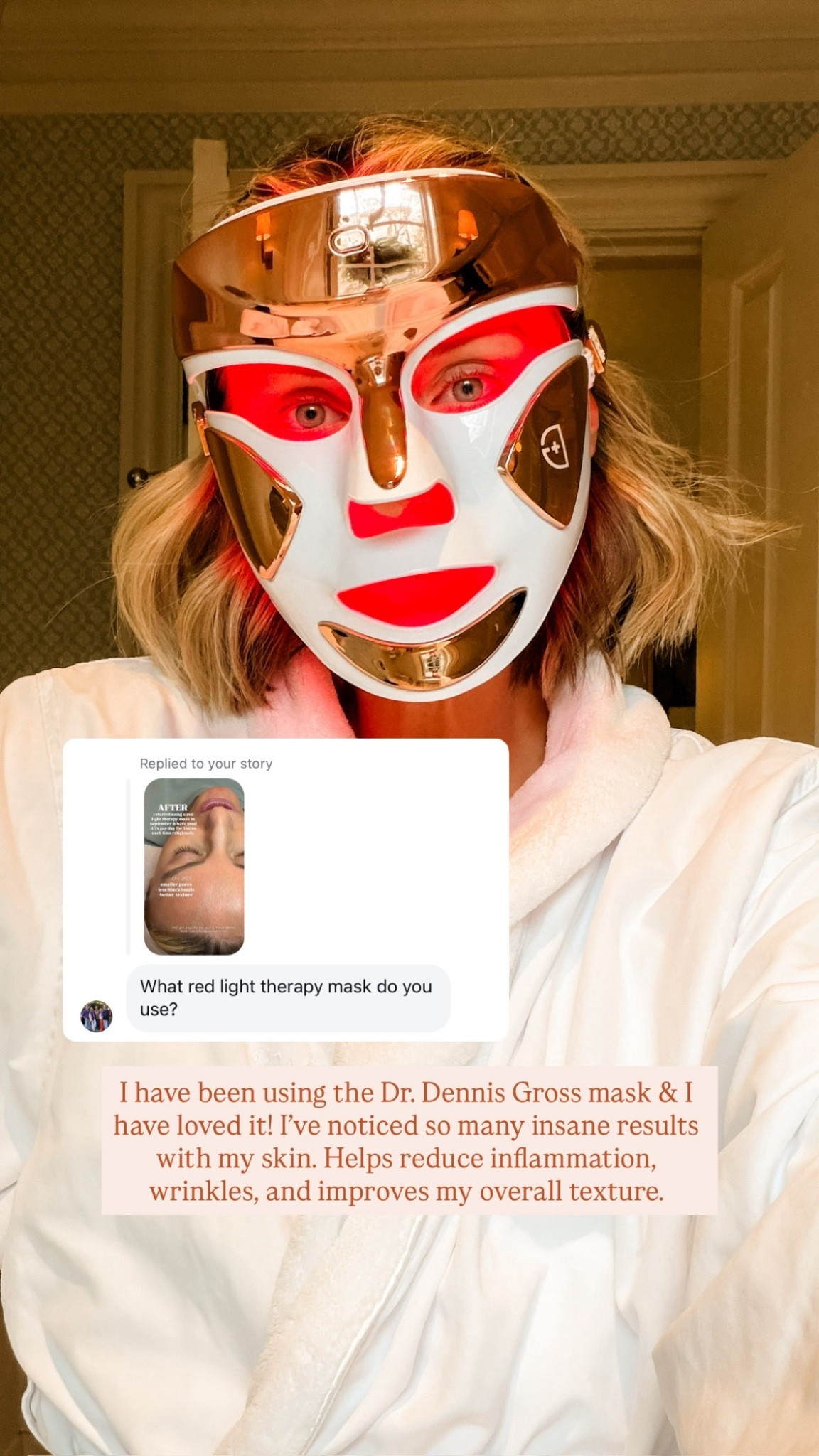 I’ve seen so many benefits from using this red light mask twice a day! Definitely worth the splurge!

Loverly Grey, skincare finds, red light therapy mask

#LTKBeauty #LTKgrwm
