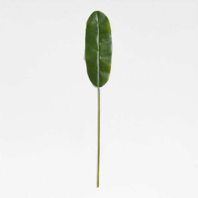 Faux Green Banana Leaf Stem 66" | Crate & Barrel | Crate & Barrel