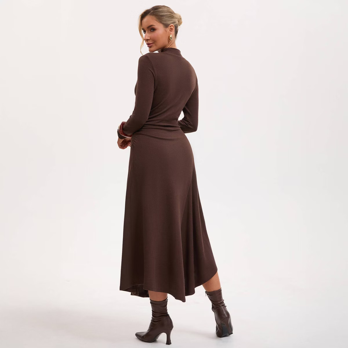 Women's Asymmetrical A-Line Dress - A New Day™ Dark Brown | Target