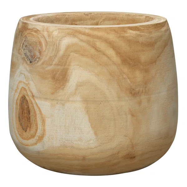 Archbald Cylinder Natural Wooden Vase | Wayfair North America