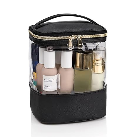 CUBETASTIC Clear Makeup Bags, Travel Waterproof Cosmetic Bag Plastic Transparent Organizer Women ... | Amazon (US)