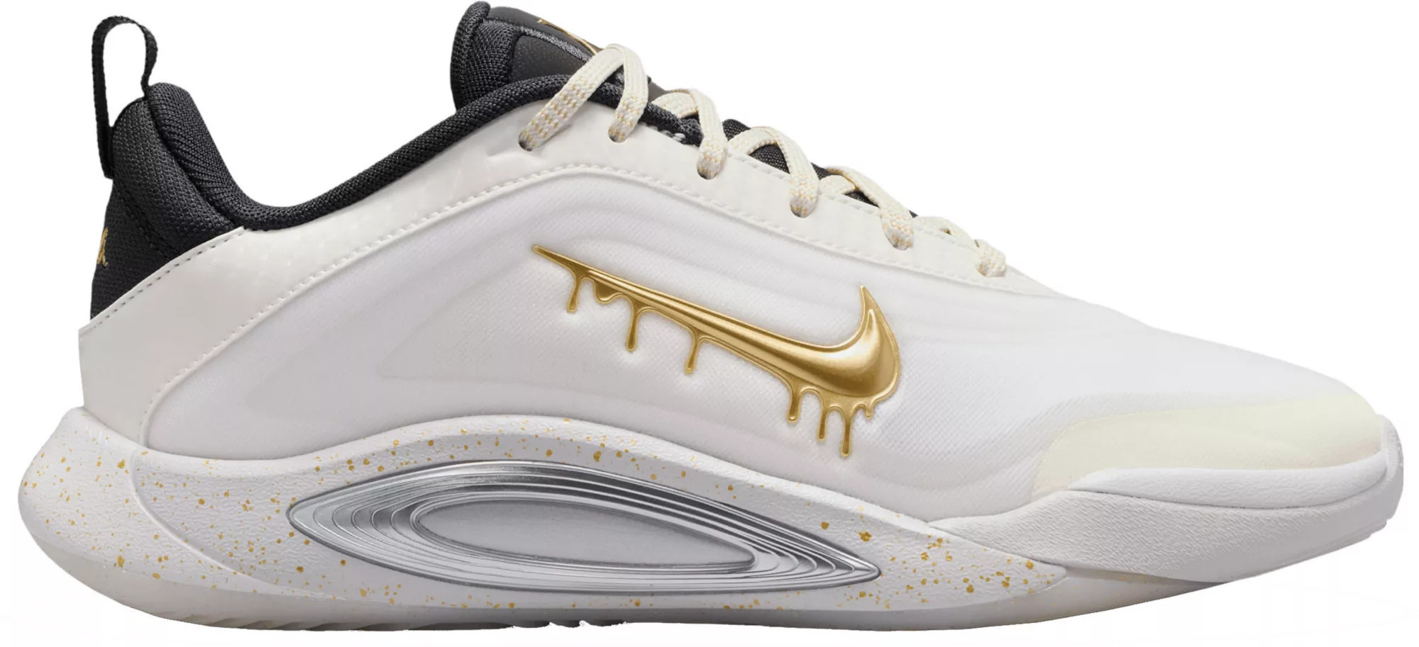 Nike Kids' Grade School A'One 'Pearls SE' Basketball Shoes, Size 1, Sail/Metallic Gold/Vast Grey/Off Noir | DICK'S Sporting Goods