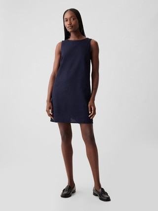 Linen-Blend Shift Mini Dress | Gap (US)