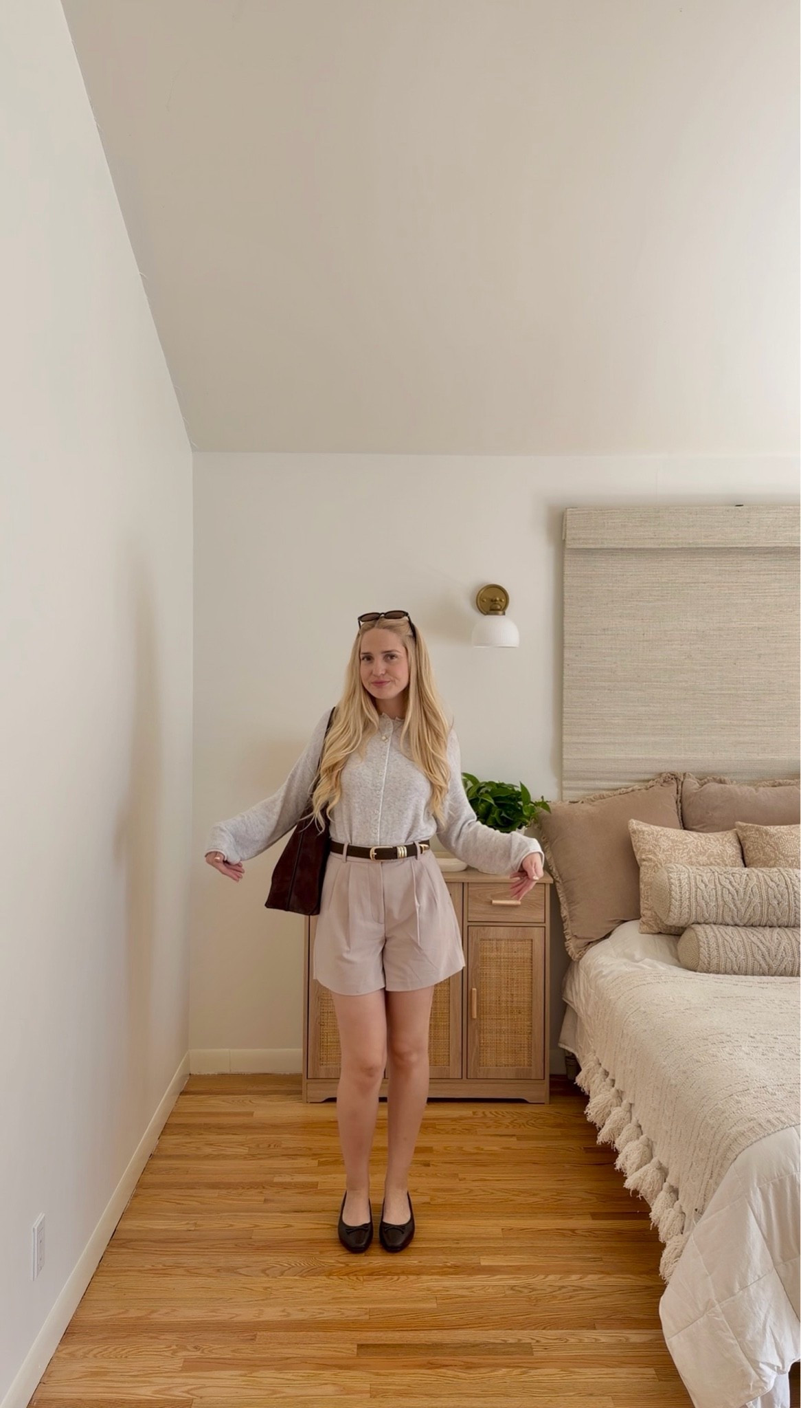 Oh hello! Get ready with me ✨

Outfit details:
Sweater — Abercrombie, size XS
Shorts — Abercrombie, size 26
Shoes — Frankie 4, size 8.5
Belt — Target
Bag — Ted Baker
Sunglasses — Amazon

I linked everything I could! Let me know if you have any questions about sizing or any of the pieces. Hope you guys have the most beautiful day! 🤍

#LTKdayinmylife #LTKgrwm #LTKmomlife