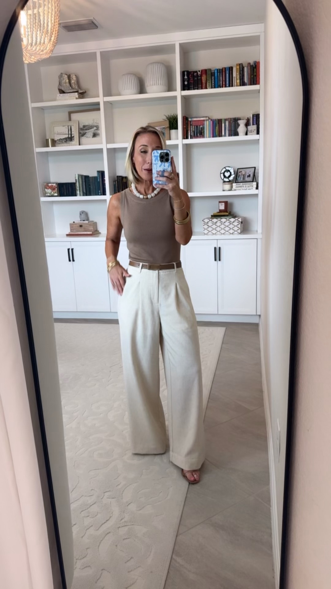 Chic Neutrals - classy pieces for summer and beyond * Apricot Linen Blend Wide Leg Trousers - size XS, Reg Length. 6 colors. * Wool Blend Sweater Tank - size XS. 26 colors.

#LTKSeasonal #LTKOver40 #LTKWorkwear