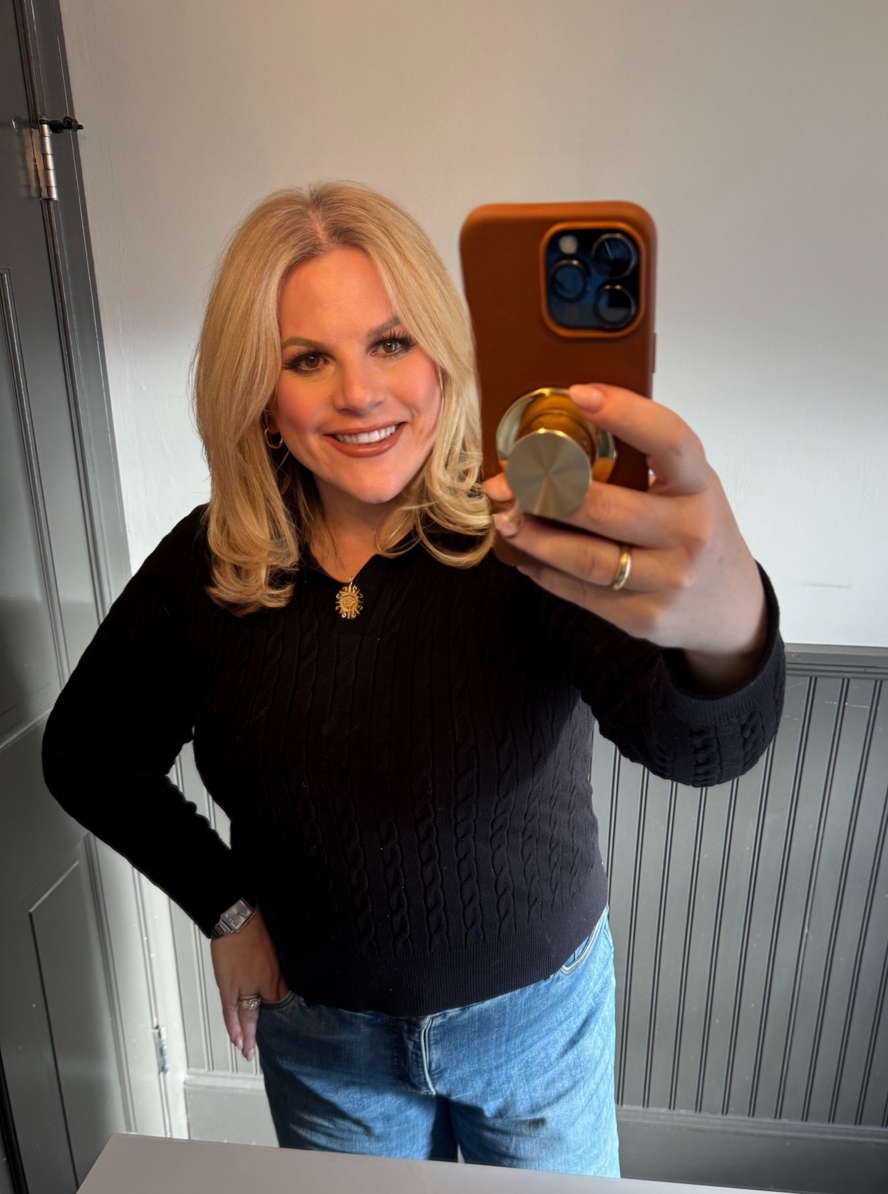 This cable pull-over from Amazon is one of the things that I reach for most.
I have it in 3 colors now. I know that Amazon can be the Wild West of shopping sometimes. However, these tops look, feel and wear more like J.Cew or Brooks brothers than it does Amazon.

Tops, jeans, affordable fashion, casuall

#LTKFindsUnder50 #LTKOver40