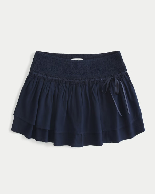 Smocked Tiered Mini Skort | Hollister (US)