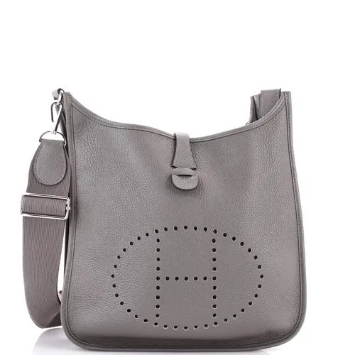 Pre-Owned Hermes Evelyne Bag Gen III Clemence PM in Gris Meyer at Nordstrom, Size Small | Nordstrom